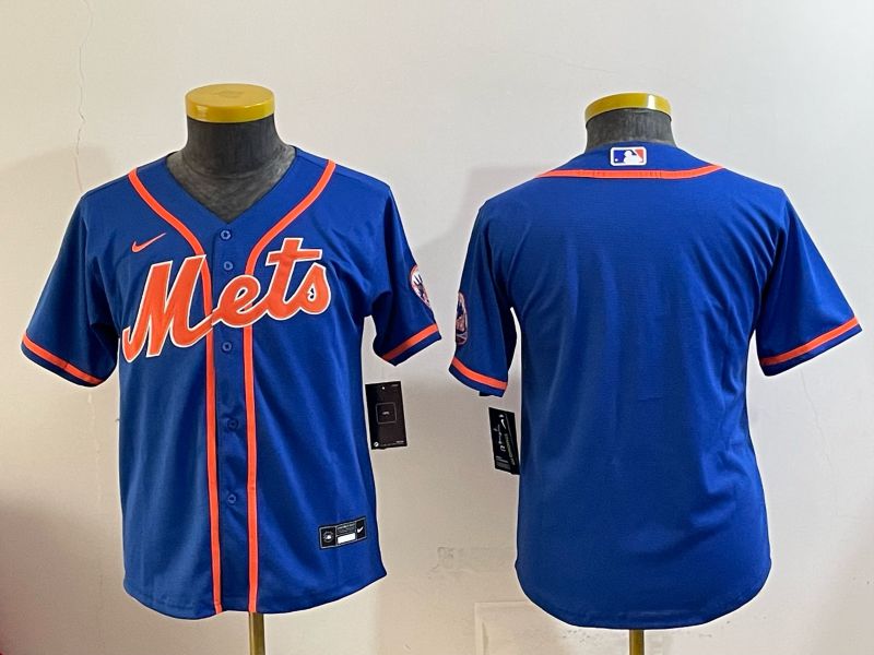 Youth New York Mets Blank Blue Game 2026 Nike MLB Jersey style 001->youth mlb jersey->Youth Jersey